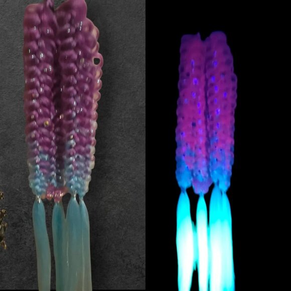 Reusable fish tail braided With Tinsel Hair Extensions WITH STONES - Picture 1 of 2